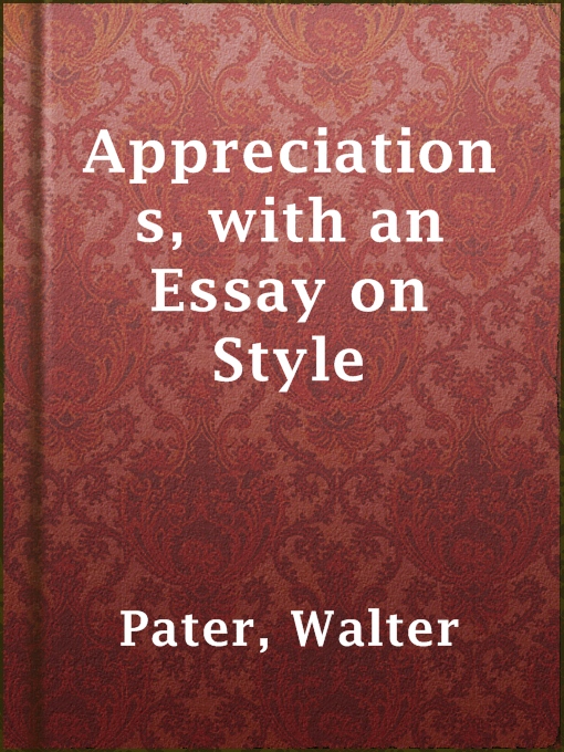 Cover of Appreciations, with an Essay on Style